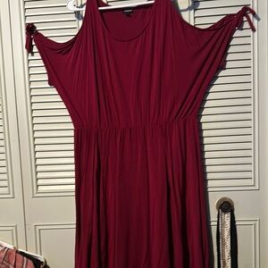 Torrid Red Cut Out Tiered Midi Sundress